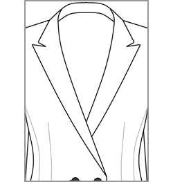 Blazer mit steigendem Revers, für den perfekten Hosenanzug Frau. Blazer mit steigendem Revers, für den perfekten Hosenanzug Frau.