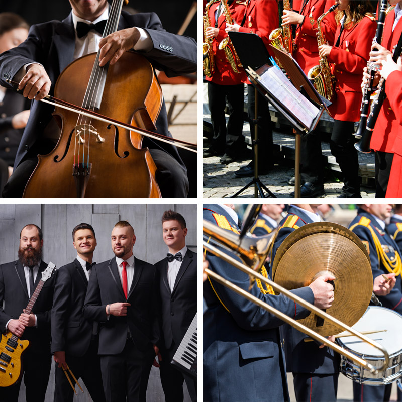 Massgeschneiderte Uniformen für Musikgruppen Massgeschneiderte Uniformen für Musikgruppen