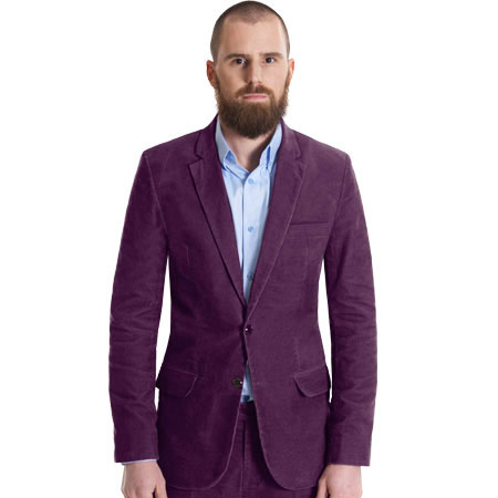 Violettes Cordjacke Herren