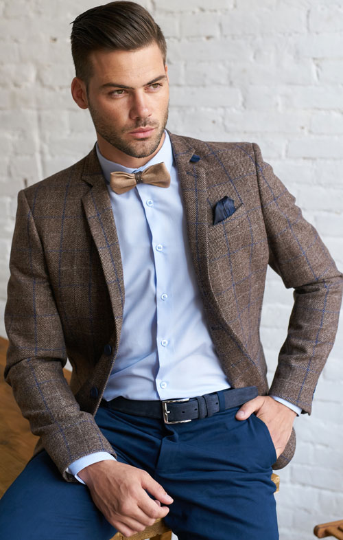 anzughose mit fischgrätmuster aus harris-tweed in Braun für Herren ASOS Herren Bekleidung Hosen und Chinos Business Hosen 